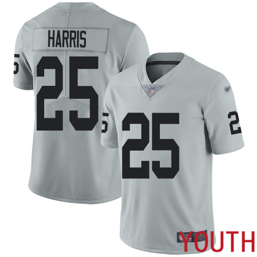 Oakland Raiders Limited Silver Youth Erik Harris Jersey NFL Football 25 Inverted Legend Jersey